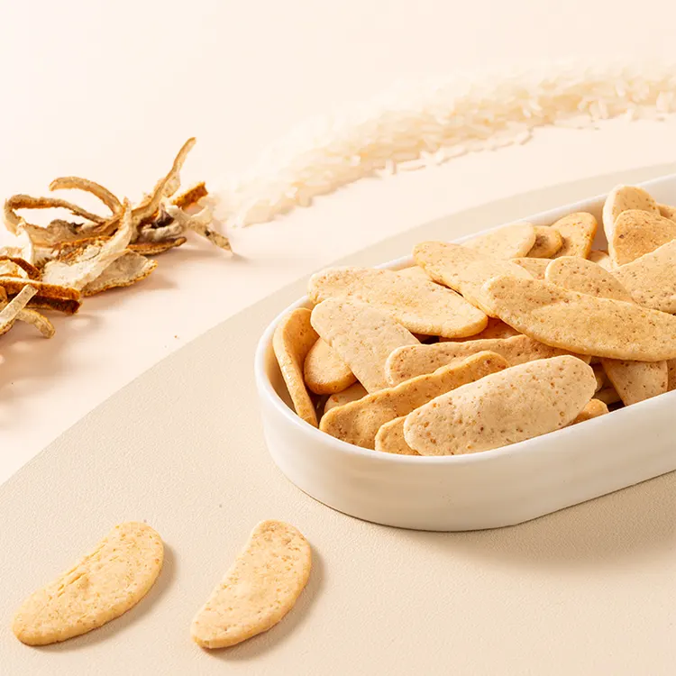 2,5 kg gedroogde rijstcrackerschijfjes met mandarijnschilsmaak